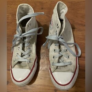 pair of 6.5 white Converse Chuck Taylor All Star high-top sneakers